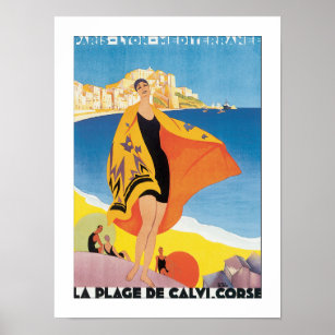 Poster Vintage Paris Lyon Viagem