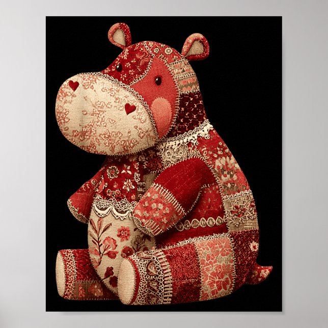 Poster Vintage Patchwork Hip Cute Boho Nursery  (Frente)