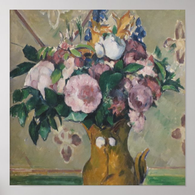 Poster Vintage Paul Cezanne Vase das Flores (Frente)