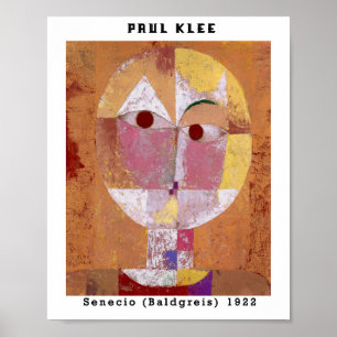 Poster Vintage Paul Klee Face Abstrato Art Bauhaus