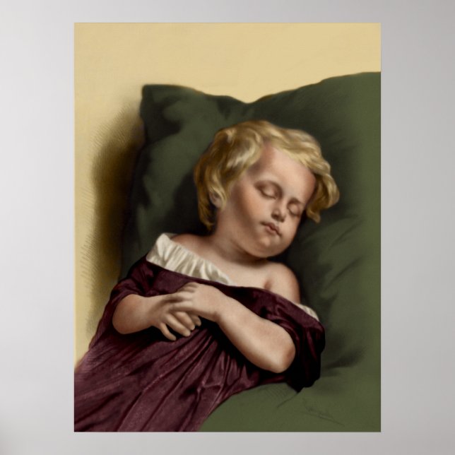 poster vintage "Peaceful Sleep" (Frente)