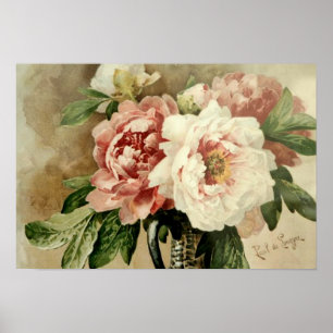 Poster Vintage Peonies