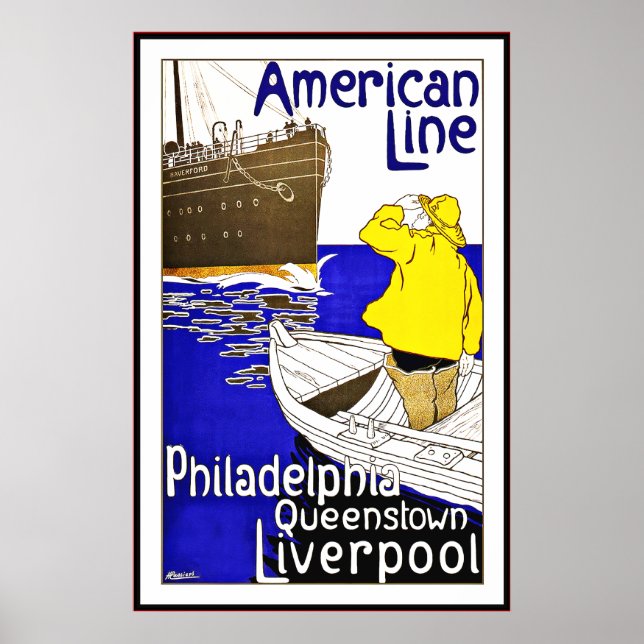 Poster vintage Philadelphia Queenstown Grande (Frente)