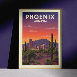 Poster Vintage Phoenix Arizona