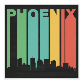 Póster Vintage Phoenix Cityscape