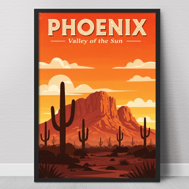 Poster Vintage Phoenix Valley do Sol (Criador carregado)