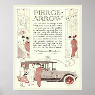 Poster Vintage Pierce Arrow Motor Car Ad