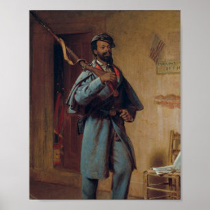 Poster Vintage Pintando Um Pouco De História Da Guerra: O