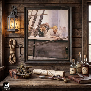 Poster Vintage Pirates Brig Covenant em filme pelo NC Wye