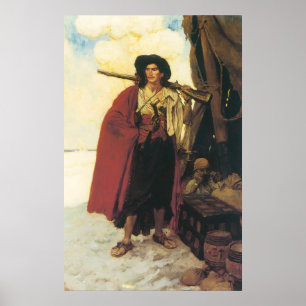 Póster Vintage Pirates Buccaneer era um Colega Picturesco