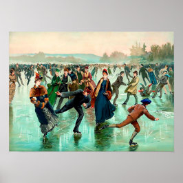 Poster Vintage: Pista de gelo vitoriana