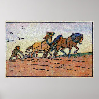 Póster Vintage Plow Team