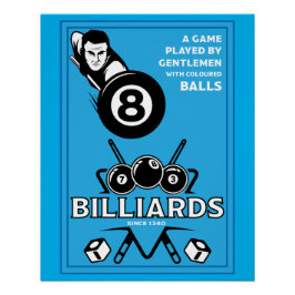 Póster Vintage Pocket Billards