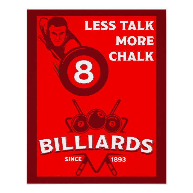 Póster Vintage Pocket Billards (Frente)