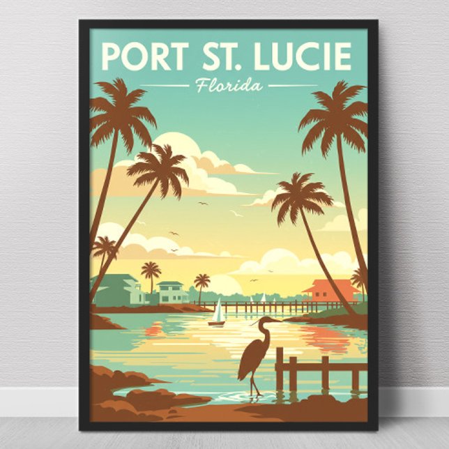 Poster Vintage Port St. Lucie Florida (Criador carregado)