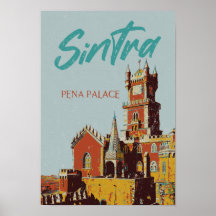 Vintage Portugal, ilustração do Palácio Sintra Pen
