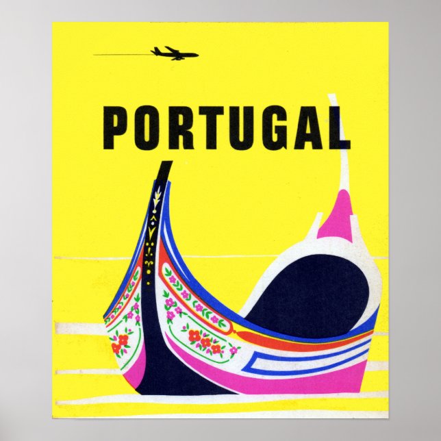Poster Vintage Portugal Viagem (Frente)