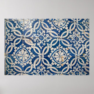 Poster Vintage português azulejo
