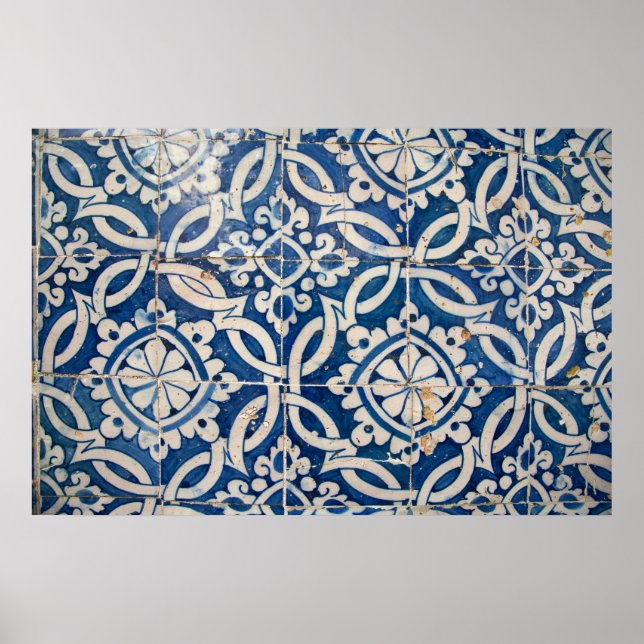 Poster Vintage português azulejo (Frente)
