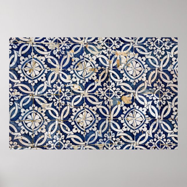 Póster Vintage Português Azulejo (Frente)