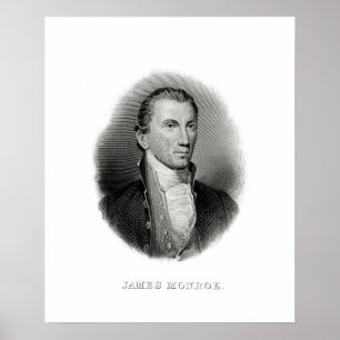 Póster Vintage, Presidente em exercício James Monroe