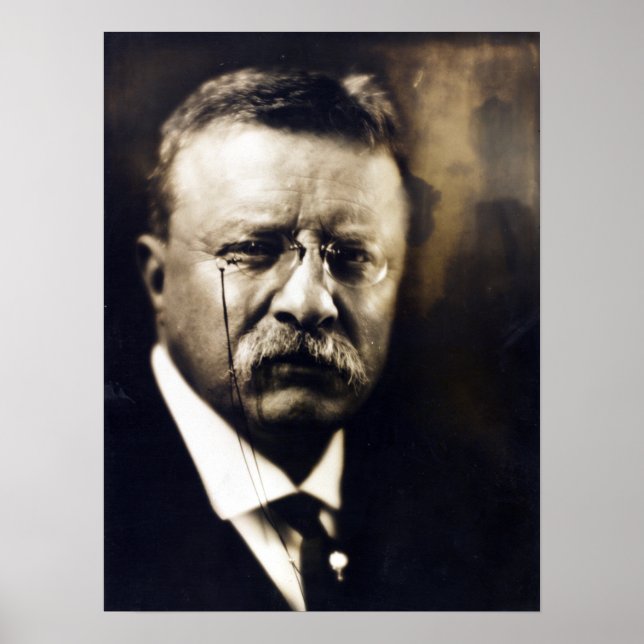 Poster Vintage Presidente Político Theodore Roosevelt (Frente)