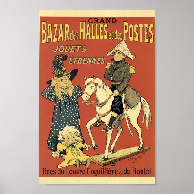 Poster Vintage - Publicidade Francesa Grand Bazar des Hal (Frente)