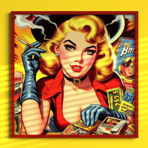 Poster Vintage Pulp Country Girl