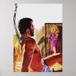 Poster Vintage Pulp Magazine - Cobrir Art - Kinky Love