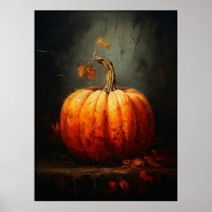 Poster Vintage Pumpkin Farmhouse Style