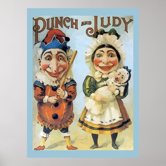 Poster Vintage Punch e Judy (Frente)