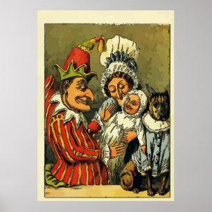 Póster Vintage Punch e Judy