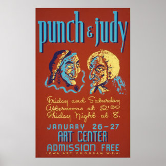 Poster vintage Punch & Judy