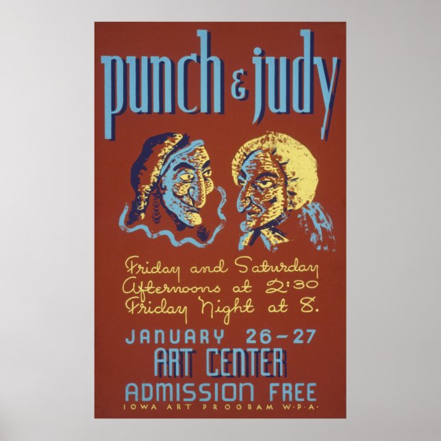 Poster vintage Punch & Judy (Frente)