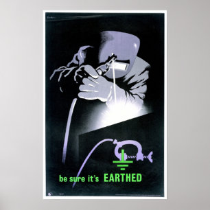 Poster Vintage que solda a propaganda protetora da