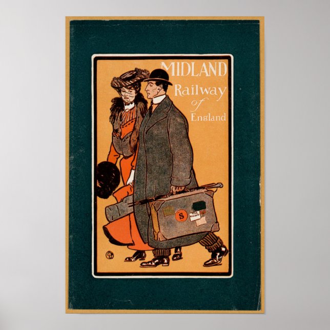 Poster Vintage Railof England (Frente)