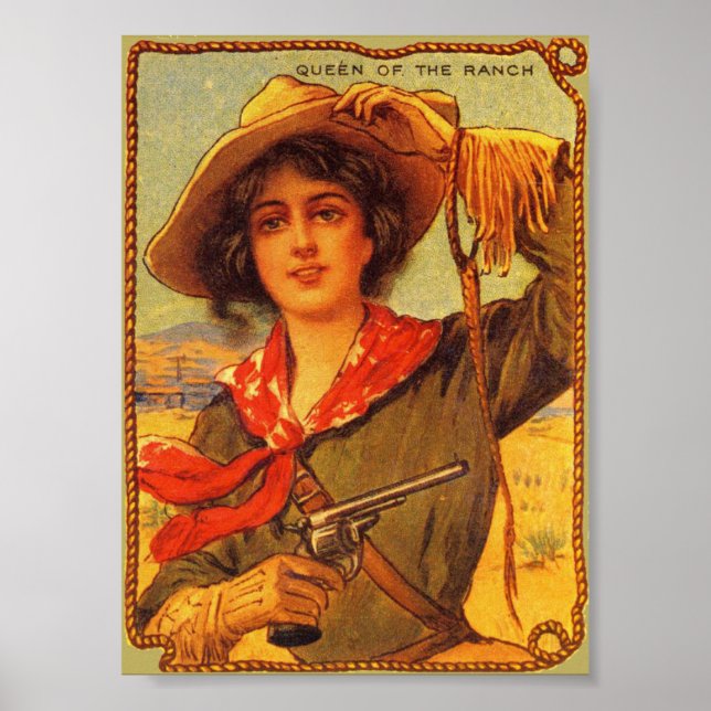 Poster vintage "Rainha do Ranch" (Frente)
