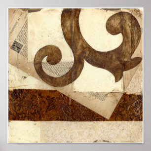 Póster Vintage - Recorte de jornais