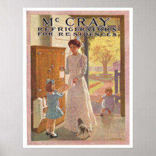 Póster Vintage Refrigerator Ad