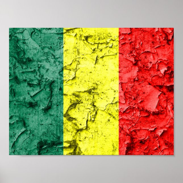 Póster Vintage reggae flag (Frente)