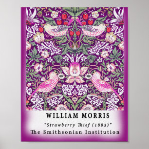 Poster Vintage Remix William Morris Strawberry Thef