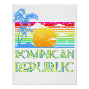 Póster Vintage República Dominicana Tropical