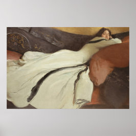 Poster Vintage Retrait Woman Painting Classic Art