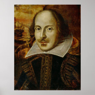 Poster Vintage - Retrato de William Shakespeare