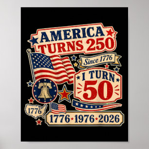 Poster Vintage Retro Aamérica Faz 250 Faz 50 1976 50º