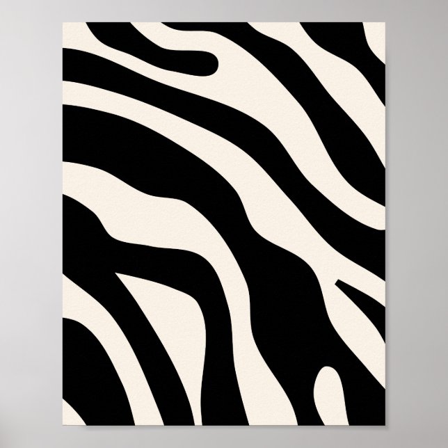 Poster Vintage Retro Abstrato Preto (Frente)