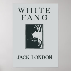 Poster Vintage retro book cobrir White Fang Jack London