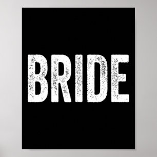 Poster Vintage Retro Bride Festa de solteira Bridal Matc