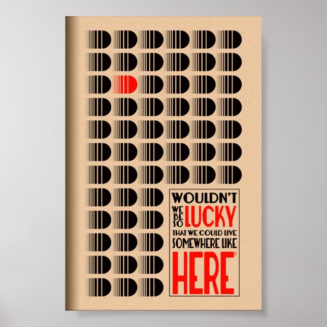 Poster Vintage Retro Brutalist Parody Deco (Frente)