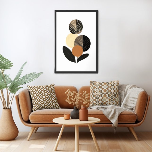 Poster Vintage Retro Floral (Unleash your inner art enthusiast with Wild on Flowers gallery quality Giclee print artwork poster. )